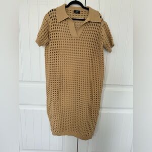 Dressed in LALA Tan Knit Dress